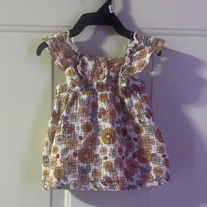 Rabbit + Bear Floral Kids Top - 6-9 months